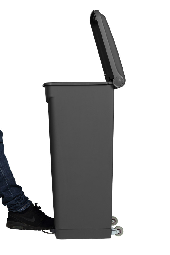 Anti-bacterial pedal bins