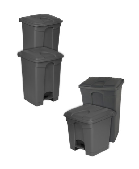 Anti-bacterial pedal bins